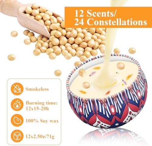 24 Pack Scented Candles Gift Set Long Lasting Soy Wax Aromatherapy Candles for Home Wedding Baby Shower Bridal Party Favors Christmas Birthday Gifts for Women - Image 3