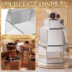 Geelin 6 Pcs Acrylic Risers Cube Stands, Sliver, 7 to 12 Inch, Hexagonal - Image 2