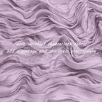 35x120 Inch Light Purple Cheesecloth Table Runner Wedding Party Decor - Image 3