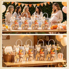 50 Pcs Fall Baby Shower Prizes for Game Winners 6 Sets Pumpkin Bamboo Cheese Board Spoon Fork Butter Spreaders Towel Thank You Card and Gift Bags for Thanksgiving Baby Shower Favors - Image 6