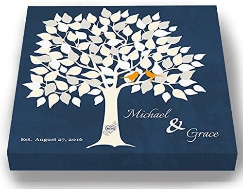 MuralMax Personalized Wedding Signing Tree Canvas Guest Book Wall Art by MuralMax