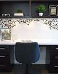 Brown Floral Décor Swirl Wall Decal Designs. Edge to Edge Wall Decal. 100in x 29in. Easy to Apply & Removable. by Stickerbrand
