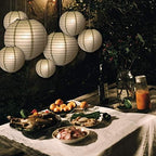 Quasimoon PaperLanternStore.com Ultimate 20-Piece Silver Paper Lantern Party Pack - Assorted Sizes of 6, 8, 10, 12 Inch (5 Round Lanterns Each) for Weddings, Birthday, Events and Decor - Image 4