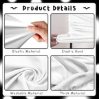Halloween Ghost Arch Backdrop Covers Set of 2, Black White Boo Stretchy Arch Backdrop Stand Covers, Photography Background Arch Stand Covers for Baby Shower Birthday Wedding Party Decor - Image 6