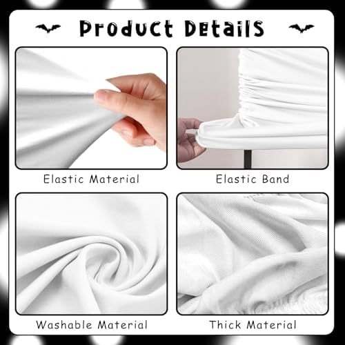 Halloween Ghost Arch Backdrop Covers Set of 2, Black White Boo Stretchy Arch Backdrop Stand Covers, Photography Background Arch Stand Covers for Baby Shower Birthday Wedding Party Decor - Image 6