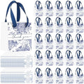 Kolldenn 100 Pack Blue White Chinoiserie Thank You Bags Bulk 4.33x3.94x2.76 Small Floral Paper Bags with Handles and Tags for Wedding Bridal Shower Bachelorette Baby Shower Birthday Party Favors by Unknown