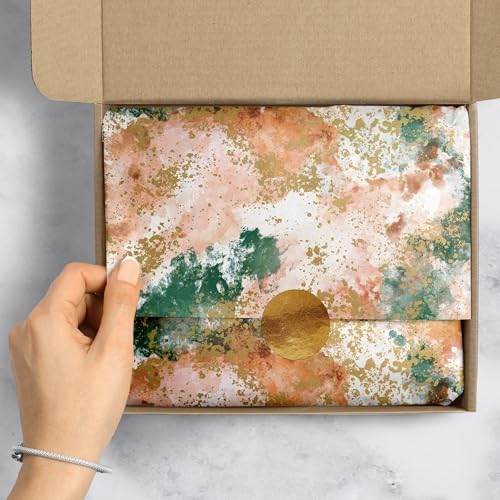 Jillson & Roberts 20" x 30" Printed Gift Tissue, Watercolor Abstract (48 Folded Sheets) - Image 4