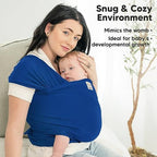 KeaBabies Baby Wrap Carrier, All in 1 Original Baby Carrier (Cobalt Blue) - Image 6