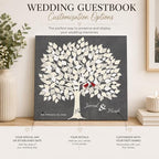 MuralMax Personalized Wedding Signing Tree Canvas Guest Book Wall Art - Image 3