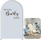We Can Bearly Wait Brown Arch Cover for Baby Shower Party Decor,Elastic Spandex (G2353X,4ftx7.2ft (125x220cm)) by AOSTO