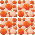 20Pcs Orange and Peach Paper Lanterns 6" 8" 10" Inches Round Hanging Paper Lanterns Decorations for Wedding Graduation Birthday Party Bridal Shower (Pack of 4) by Partiazy