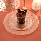 I00000 102 Pcs Gold Glitter Plastic Plates, Gold Glitter Disposable Plates - Image 5