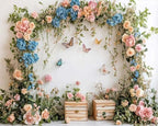 10X6.5ft Flower Butterfly Birthday Backdrop Spring Colorful Scenic Floral Flowers Wall Photography Backdrops Butterfly Fairy Tale Wedding Decoration Kids Birthday Party Background Photoshot by Unknown