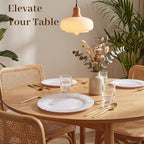 IOOOOO 100Pcs 10" White Plastic Dinner Plates,Disposable Plates for Party - Image 5
