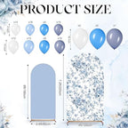 112pcs Blue Floral Arch Backdrops Cover Set - Image 3