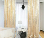 ShinyBeauty Sequin Backdrop 4 Panels 2x8FT Burgundy Gold for Wedding Party - Image 5