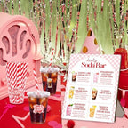 Pink Soda Theme Baby Shower Cups with Straws, 50 Pcs 12 oz Disposable Plastic Cups with Bar Sign, Pregnancy Announcement, Weddings, Bridal Showers and Bachelorette Party Supplies - Image 5