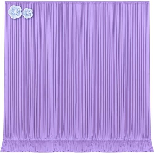 10ft x 15ft Lavender Wrinkle Free Backdrop Curtains for Wedding Party Lilac Backdrops Curtain Drapes Fabric Decorations Photo Back Drop Cloth for Baby Shower Photography Stage Reception by Tao-GePartyDecorations