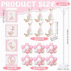 6 Sets Pink Silly Goose Birthday Decoration 15.7 Inch Soft Silly Goose Table Centerpiece Stuffed Animals with Balloon Boxes Hat Geese Plushies Table Decor for Birthday Party Favors - Image 2