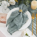 50 Pack Cheesecloth Napkins 20"x20" Dusty Blue Gauze Boho Napkins by Xiomot