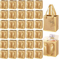 Yeaqee 100 Pcs Mini Paper Gift Bags with Handles Tag, Kraft,Gold by Yeaqee
