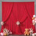 30x10FT Backdrop Curtains with Rod Pockets - Wrinkle Free Photo Stage Backdrop 6 Panels Curtains Drapes for Photography Wedding Party Baby Shower Decorations (Red) by Unknown