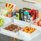 6 Pcs White Acrylic Boxes for Display as Buffet Risers and Stands, Food Risers for Party, Table, Stands, including 12", 12", 11", 11", 7.5", 7.5" (MAX, 6Pcs, White) - Image 5