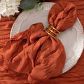 Burnt Orange Cheesecloth Napkins Terracotta Cloth Napkins,Set of 50 by Jimtx