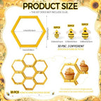 Gerrii 18 Pcs Mini Honeycomb Cupcake Stands, 4.7 x 4.1 x 1.4 Inch, Yellow - Image 2