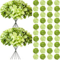 65Pcs Mixed Green Hydrangea Artificial Flowers Bulk，Realistic Silk Fake Flowers with Stems，Faux Hydrangea Flowers for Wedding Home Decor Centerpieces Living Room Party Baby Shower Decoration by Cherica