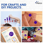 Perco Purple Perforated Round Circle Dot Sticker 2-Inch Labels — 3 Rolls, 1,500 Stickers - Creative Branding, Category Labels & Themed Packaging - Made in USA - Image 4