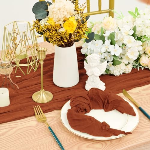 fani 100 Pack Gauze Cheesecloth Napkins, 20 x 20 in, Terracotta - Image 6