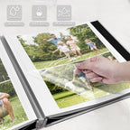 Large Photo Album Self Adhesive, DIY Scrapbook Album for 600 Photos, 13"x12.6" 120 Pages Light Grey Linen Cover Memory Book - Image 4