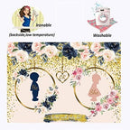 8x6ft Gender Reveal Decorations Banner Backdrop Navy and Blush He or She What Will Baby Be Gender Reveal Backdrop Boy or Girl Pregnancy Reveal Photography Background Decoration Supplies - Image 3