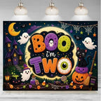 Cartoon Halloween, My Second Birthday Background 8x6 FT by Unknown