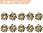 NUPTIO Flower Wedding Centerpieces for Tables - 10 Pcs 14 inch Diam Large Pink & White Artificial Flowers Fake Roses Candle Rings Wreaths Spring Summer Wreath for Front Door Weddings Party Decor - Image 6