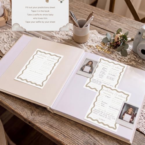 Gerrii 50 Pcs Baby Prediction and Advice Cards Album Organizer, Memory Book - Image 6