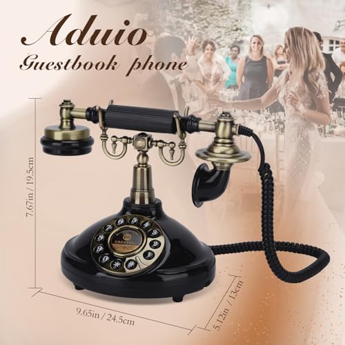 Wedding Phone Guest Book,Audio Guestbook,Vintage Wedding Guestbook Alternative,Audio Phone Guest Book for Wedding Baby Shower Retirement Graduation Birthday Party & More! (Black) - Image 6