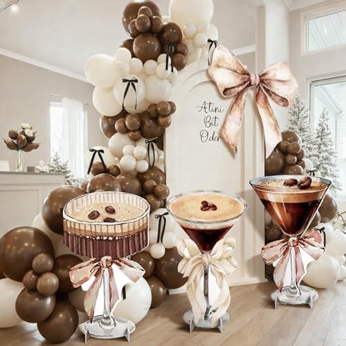4 Pcs A Tini Bit Older Cardboard Cutout Espresso Martini Bow Birthday Party Decoration Martini Coffee Cardboard Cutout for Bar Women Girls Bachelorette Night Photo Backdrop Bridal Shower - Image 2