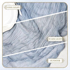 Le courant 12pcs 10Ft Cheesecloth Table Runner, Rustic Boho Gauze Cheese Cloth Runner Table Runner for Weddings Bridal Baby Shower Birthday Holiday Parties Home Decor, Dusty Blue - Image 5
