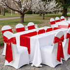 MDS® Pack of 75 Satin Chair Sashes for Wedding & Events – Red - Image 6