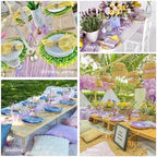 35x120 Inch Light Purple Cheesecloth Table Runner Wedding Party Decor - Image 6