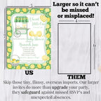 Custom Baby Shower Invites Lemon Gender Neutral Invitations for Boys or Girls, Pack of 20 5x7 Personalized Lemon Themed Invites with Envelopes - Unique Lemon Baby Shower Cards by AmandaCreation - Image 7