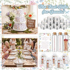 MTLEE 24 Sets Wildflower Baby Shower Favors for Guest Bulk Including Lavender Scented Candles and Empty Matches Jars with Cork Top Thank You Cards and Organza Bags for Baby Shower Party Souvenir - Image 4