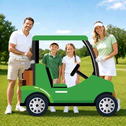 4 Ft Green Golf Cart Corrugated Plastic Standee Large Photo Prop - Image 5