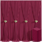 40ft x 10ft Burgundy Backdrop Curtain for Parties Wedding Maroon Wrinkle Free Backdrop Drapes Panels for Birthday Party Bridal Shower Photo Photography Polyester Fabric Background Decoration by Suppromo