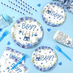 Mimorou 300 Pcs Gender Reveal Party Supplies She or He Tableware Set - Image 3