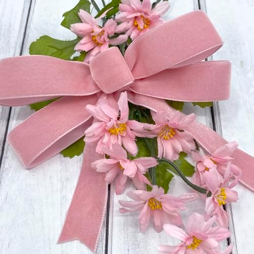 Morex Ribbon Ribbon, Nylon, 7/8 inch by 11 Yards, Dusty Rose, Item 01225/10-623 Nylvalour Velvet, 7/8" x 11 yd, - Image 2