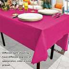 [6 Pack] Hot Magenta Paper Tablecloth Disposable for Rectangle Tables, 54 X 108 Inch Party Table Cover with Plastic Backing, Waterproof 3 Ply Table Cloth for Bachelorette Valentine's Day - Image 5