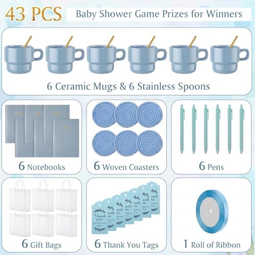 43 Pcs Baby Shower Game Prize for Winner Baby Shower Favor, Blue - Image 2